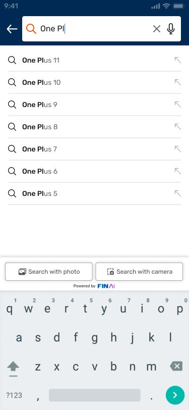 Search with autocomplete