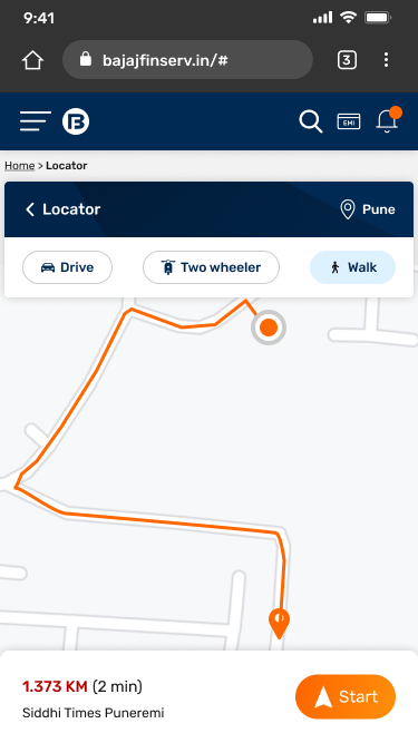 Directions screen handing off to Google Maps